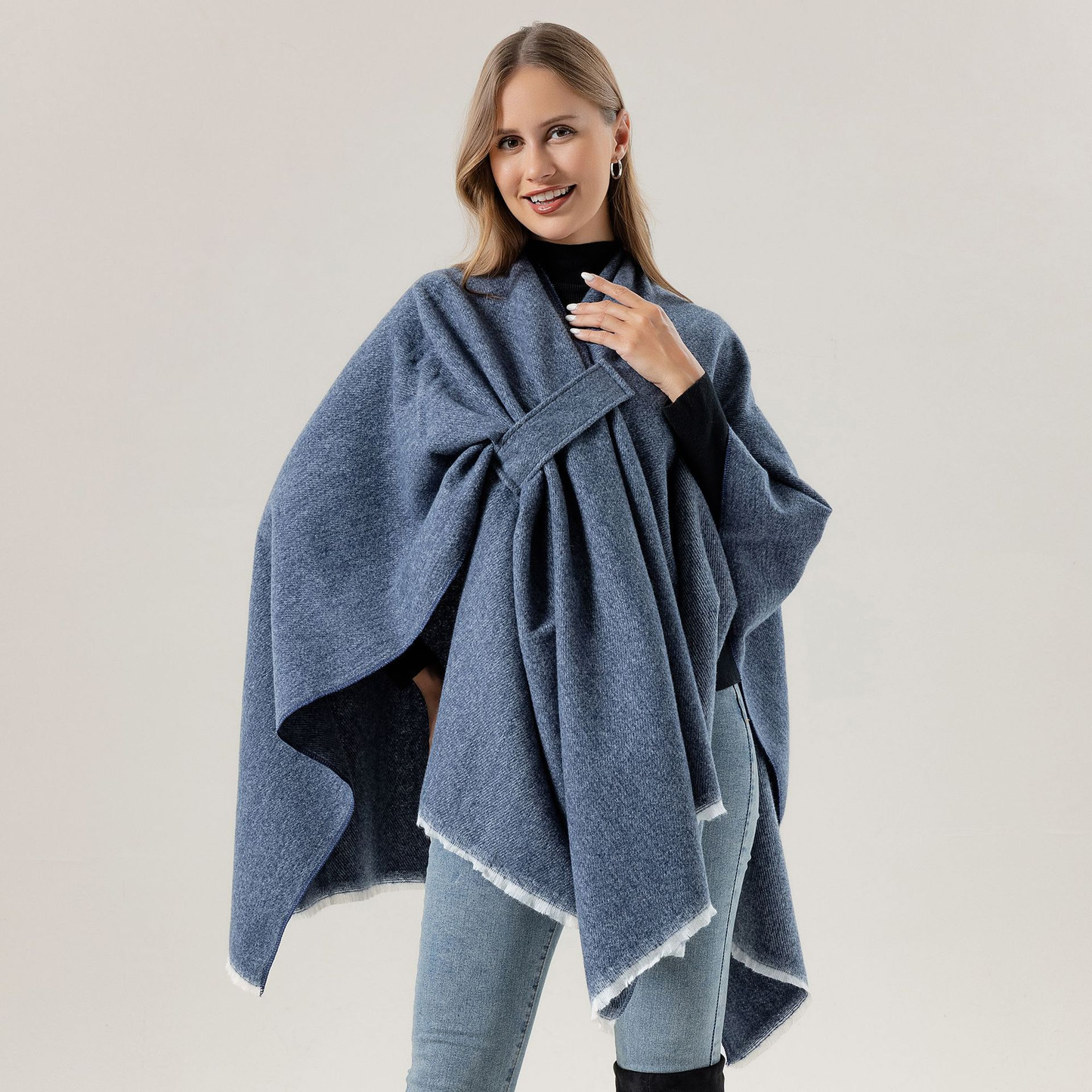 Huivora Silk Cape Shawl Wrap