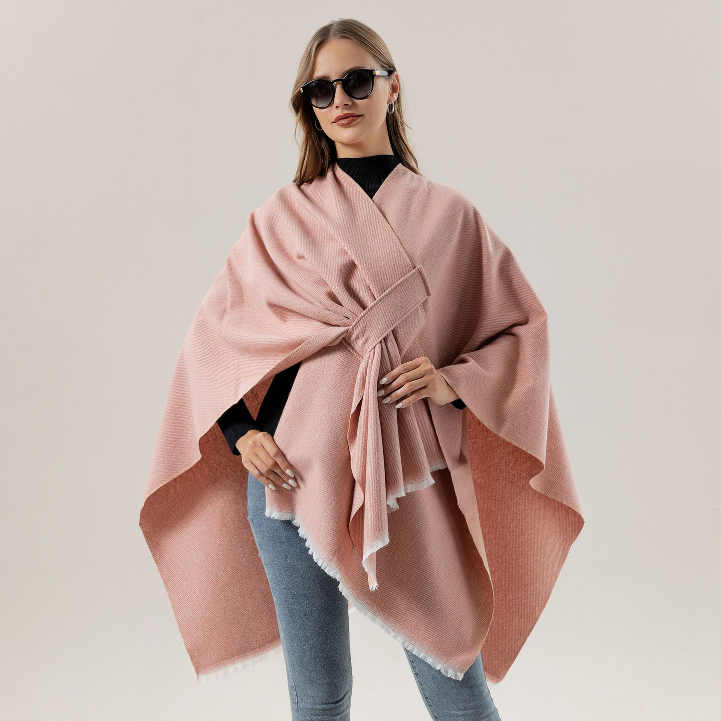 Huivora Silk Cape Shawl Wrap