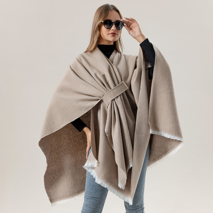Huivora Silk Cape Shawl Wrap