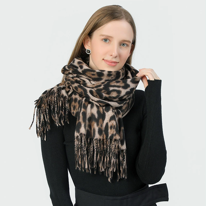 Huivora Leopard Print Scarf Soft Winter Wrap