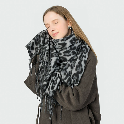 Huivora Leopard Print Scarf Soft Winter Wrap