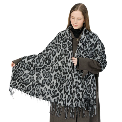 Huivora Leopard Print Scarf Soft Winter Wrap