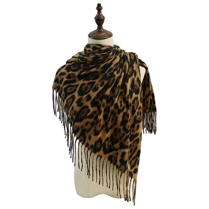 Huivora Leopard Print Scarf Soft Winter Wrap