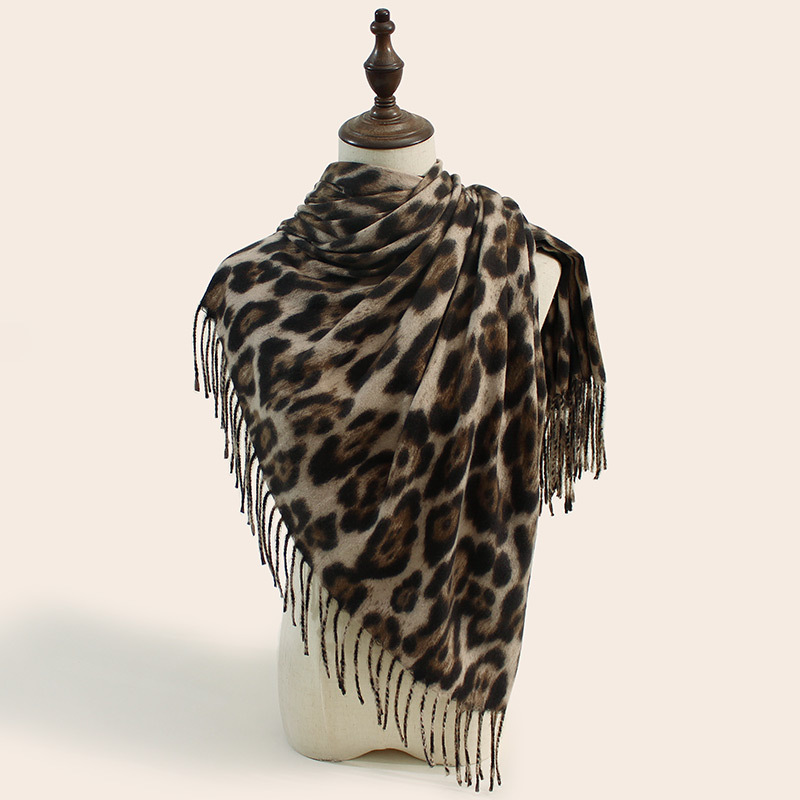 Huivora Leopard Print Scarf Soft Winter Wrap