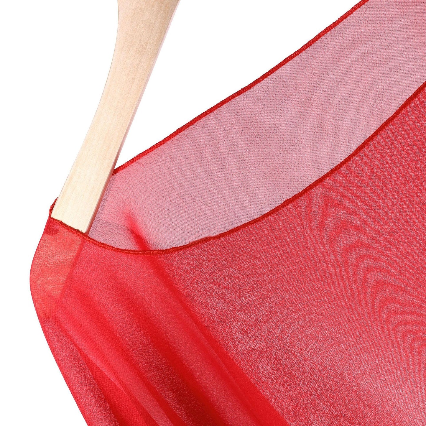Huivora Chiffon Cape Shawl Red Sheer Wrap