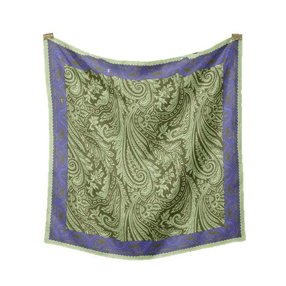 Huivora Paisley Silk Square Scarf