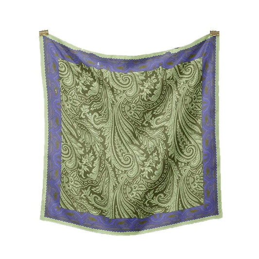 Huivora Paisley Silk Square Scarf