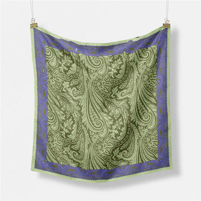 Huivora Paisley Silk Square Scarf