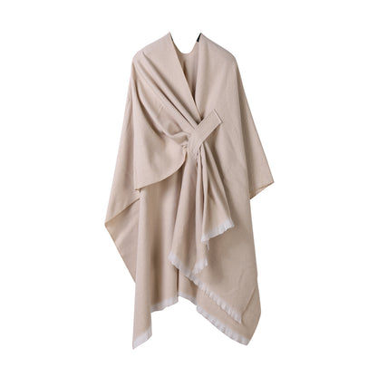 Huivora Silk Cape Shawl Wrap