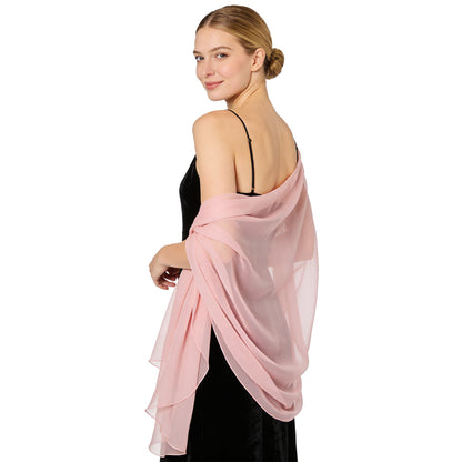 Huivora Lightweight Pink Long Scarf
