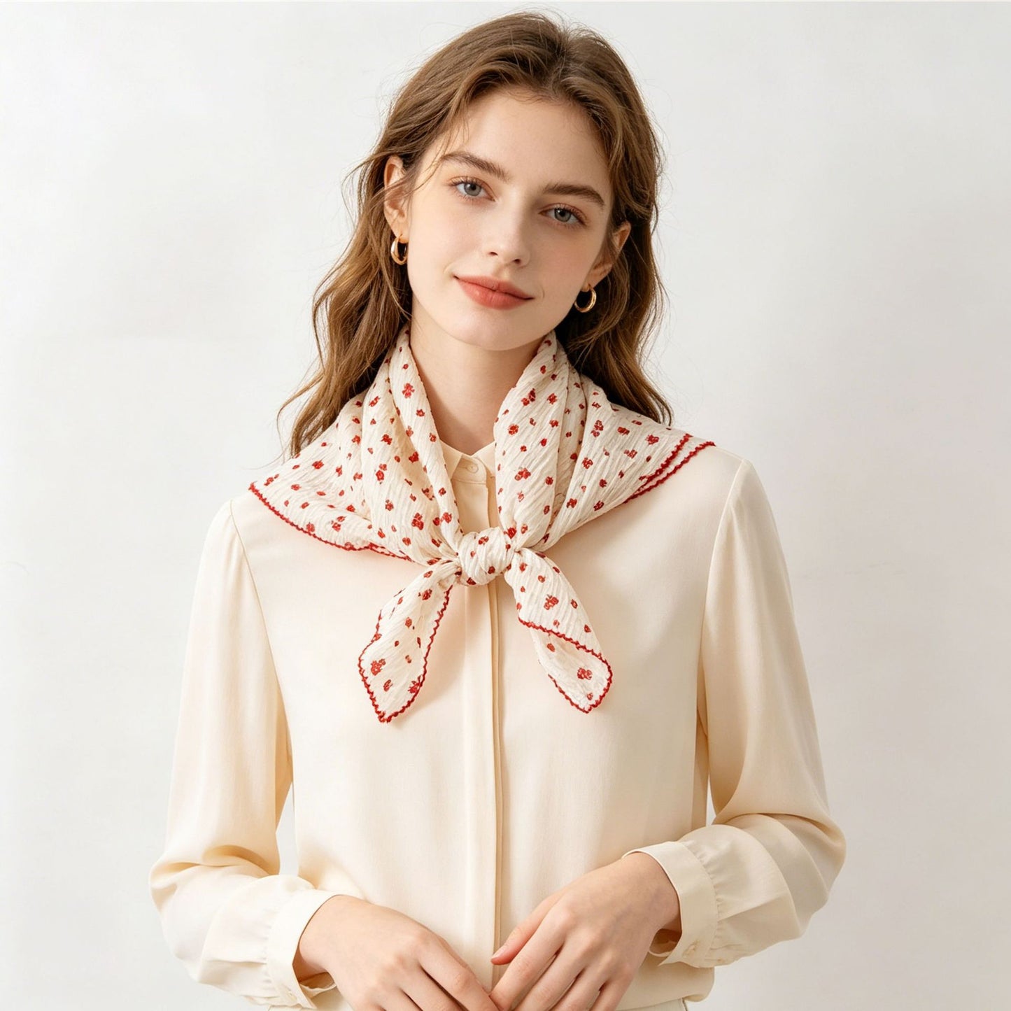 Huivora Floral Square Scarf