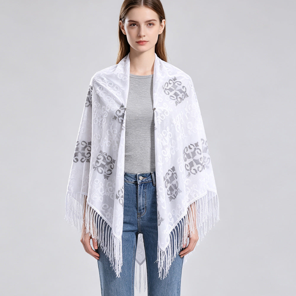 Huivora Viscose Square Scarf Winter Shawl