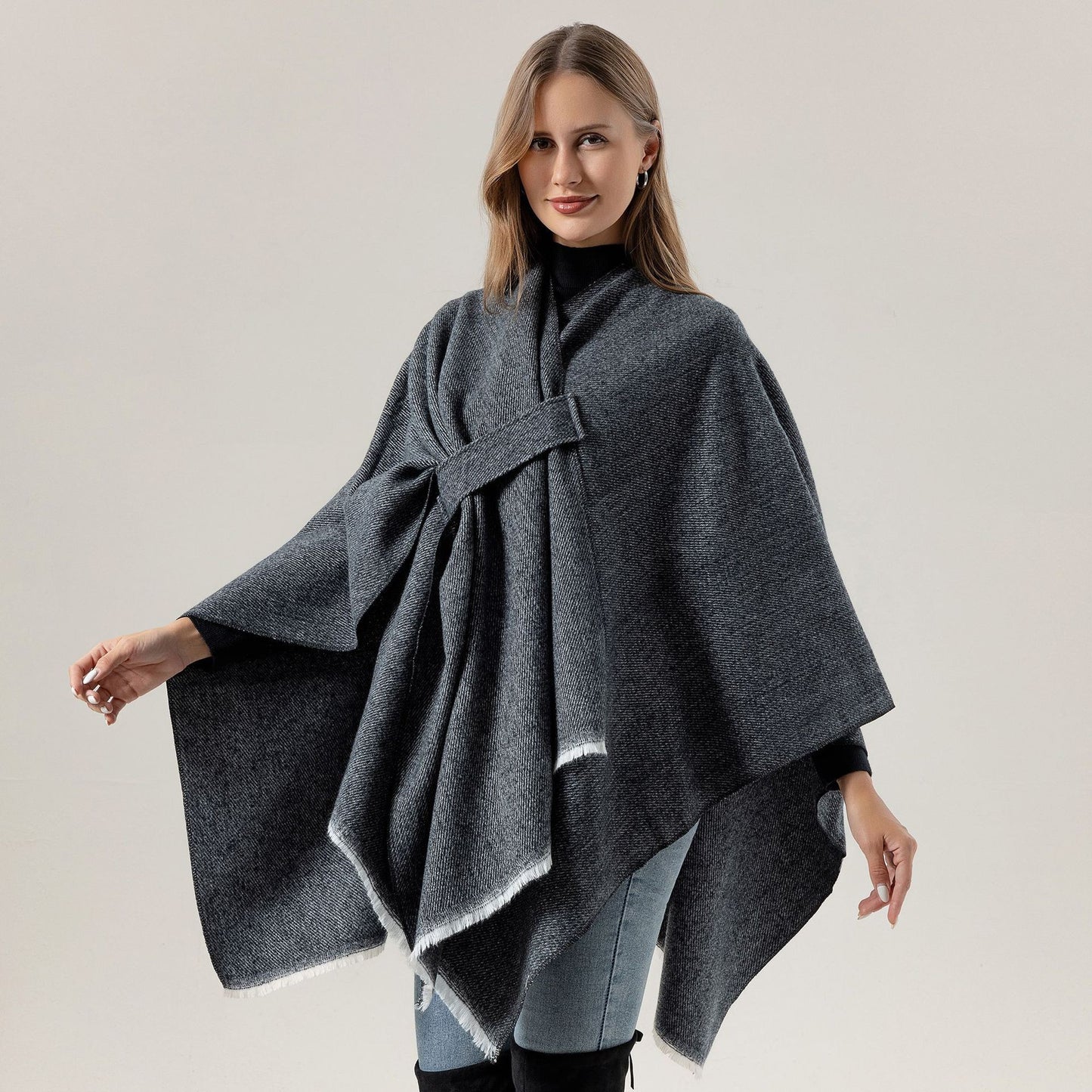 Huivora Silk Cape Shawl Wrap